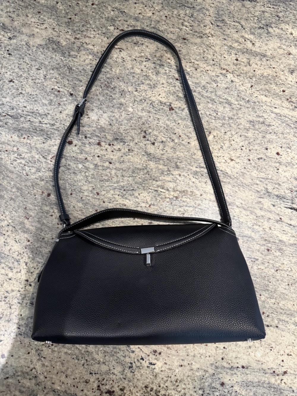 Toteme Black TLock Shoulder Bag